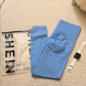 SHEIN Light Blue Seamless Leggings